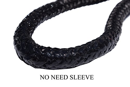 1/2"*20ft Kinetic Recovery Rope,1/2" Energy Rope, Kinetic Rope,Double Braided Nylon Rope (Black)