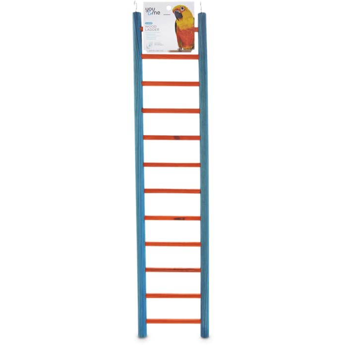 You & Me Bird 12-Step Wood Bird Ladder, 23.5" L