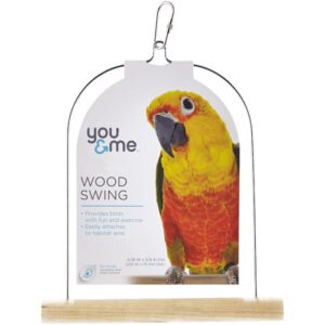 you & me wood bird swing, medium