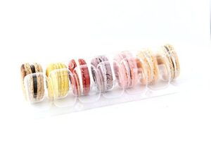 clear insert for 7 macarons with clip closure - pack of 25 pcs