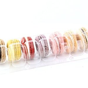 Clear Insert for 7 macarons with clip closure - Pack of 25 pcs