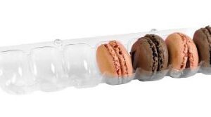 Clear Insert for 7 macarons with clip closure - Pack of 25 pcs