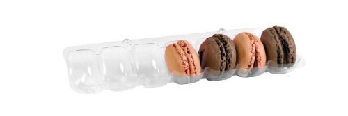 Clear Insert for 7 macarons with clip closure - Pack of 25 pcs