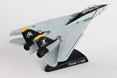 Daron Worldwide Trading Postage Stamp F-14 Tomcat Vf-103 Jolly Rogers 1/16o Scale Airplane Model, 144 months to 1000 months