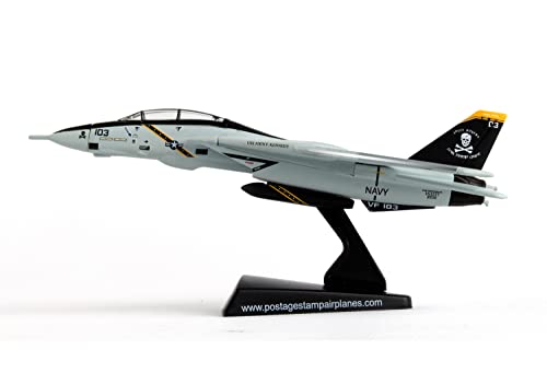 Daron Worldwide Trading Postage Stamp F-14 Tomcat Vf-103 Jolly Rogers 1/16o Scale Airplane Model, 144 months to 1000 months