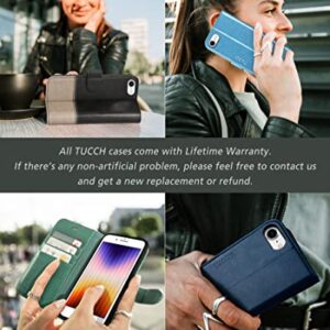 TUCCH Case for iPhone SE 2022 5G, iPhone 7/8/SE 2020 Wallet Case PU Leather Flip Folio Case Wallet with Card Slot, Stand Magnetic TPU Shockproof Inner Case Compatible with iPhone 7/8/SE2/SE3, Black