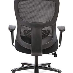 HON Sadie Big and Tall Office Chair Mesh Back Ergonomic Computer Desk Chair Heavy Duty 400 lb Max - Adjustable Arms, Lumbar Support, Comfortable Seat Cushion, 360 Swivel Rolling Wheels - Black