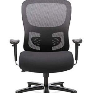 HON Sadie Big and Tall Office Chair Mesh Back Ergonomic Computer Desk Chair Heavy Duty 400 lb Max - Adjustable Arms, Lumbar Support, Comfortable Seat Cushion, 360 Swivel Rolling Wheels - Black