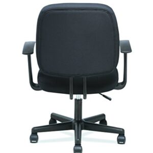 Sadie Task Chair-Fixed Arm Computer Chair for Office Desk, Black (HVST402)