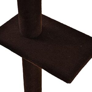 Cat Craft 4-Level Carpeted, Adjustable Floor to Ceiling Climbing & Perch Cat Tree, Extra Large (Fits 7.5-9 Feet Ceiling) Brown