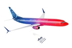 daron skymarks skr913 alaska airlines 737-900er 1/130 scale more to love livery airplane model