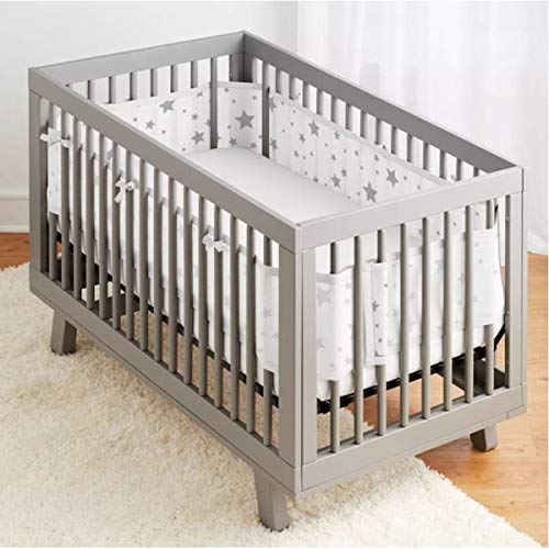 BreathableBaby Breathable Mesh Crib Liner – Classic Collection – Starlight – Fits Full-Size Four-Sided Slatted and Solid Back Cribs – Anti-Bumper