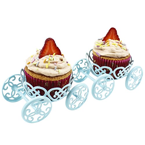 Zoie + Chloe Princess Carriage Cupcake Stand Holder Display - 2 Pack