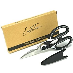 Emilio Torazzi Kitchen Scissors - Ultra Sharp Premium Multi Purpose Kitchen Shears - Heavy Duty & Dishwasher Safe