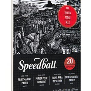 Speedball Printmaking Paper Pad, 8.5" x 11", White