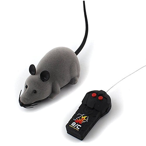 Patgoal Remote Control Toy for Cats Funny Chasing Electric Kitten Toy Simulation Animal Toys (Grey)