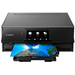 canon ts9120 wireless all-in-one printer with scanner and copier: mobile and tablet printing, with airprint(tm) and google cloud print compatible, gray, works for alexa