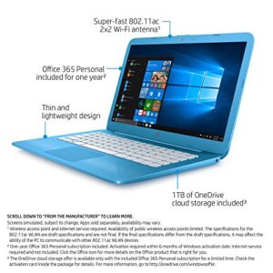 HP Model 2NV73UA#ABA 14" Stream 14-ax000 14-ax040nr LCD Notebook Intel Celeron N3060 Dual-core (2 Core) 4GB DDR3L SDRAM 64GB Flash Memory BrightView Aqua Blue