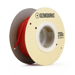 gizmo dorks pla filament for 3d printers 1.75mm 200g, red