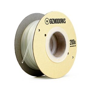 gizmo dorks abs filament for 3d printers 3mm (2.85mm) 200g, transparent