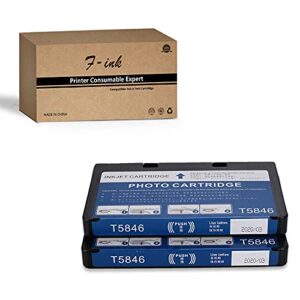 f-ink remanufactured ink cartridge replacement for t5846 ink,works with picturemate pm225 pm200 pm300 pm240 pm260 pm280 pm290 printer -2pk
