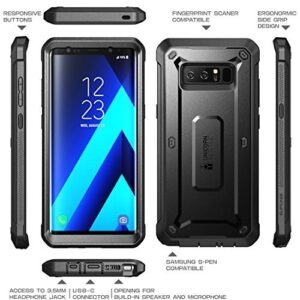 SUPCASE Unicorn Beetle Shield Series Case Designed for Galaxy Note 8, with Built-in Screen Protector Full-Body Rugged Holster Case for Galaxy Note 8 (2017 Release) (Black)