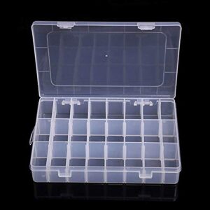 powerfulline 15/10/24 grids clear plastic jewelry storage box detachable case craft beads organizer