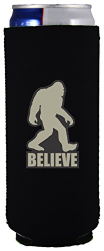 Bigfoot Believe Slim Can Coolie (1, Black)