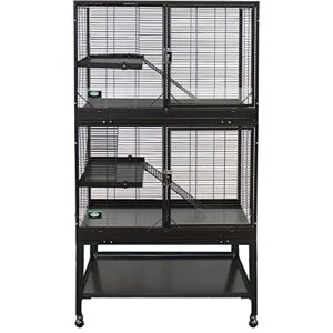 durable all-metal mansion cage for chinchillas, rats, ferrets, degus, prairie dogs (4-level)