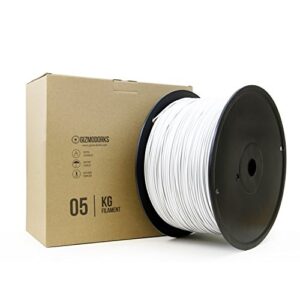 Gizmo Dorks PLA Filament for 3D Printers 1.75mm 5kg, White