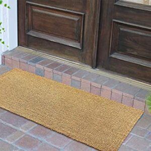 Kempf Coir Rug with Anti-Slip Latex Backing, 24 by 48-inch, Runner Mat, Natural Coco, Ecofriendly