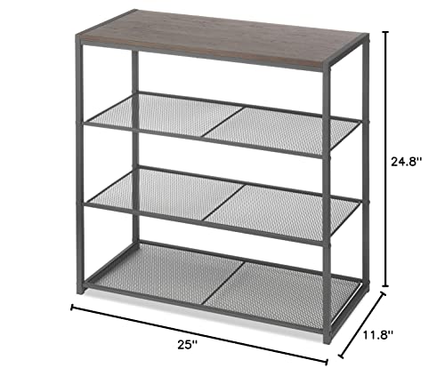 Whitmor Wood & Metal 4-Tier Shelf