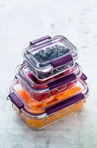 Kilner Jar 0.6 Litre Fresh Storage Stackable Glass Food Container, 17 x 12.5 x 7.5 cm, Transparent