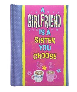 blue mountain arts little keepsake book"a girlfriend is a sister you choose" 4 x 3 in. perfect sentimental pocket-sized gift book for women's friendship, birthday, or"thinking of you"