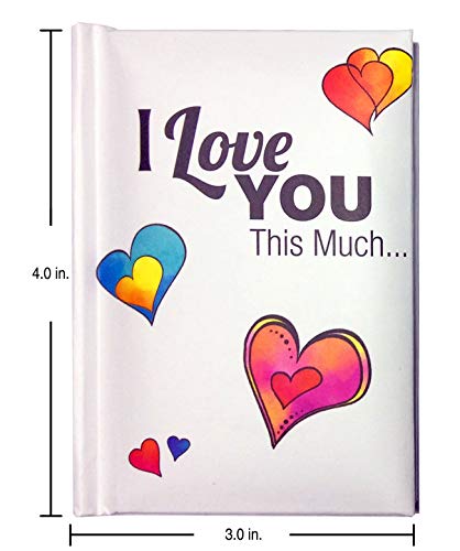 Blue Mountain Arts Little Keepsake Book "I Love You This Much" 4 x 3 in. Sentimental Pocket-Sized Gift Book—Perfect Anniversary, Valentine's Day, or “Just Because I Love You” Gift for Him or Her