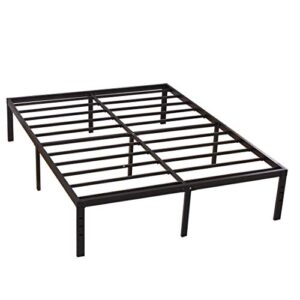 tatago 16 inch heavy duty queen bed frame, 3500 lbs strong support metal platform, sturdy steel mattress foundation with storage, no box spring needed, easy assembly, noise-free and non-slip