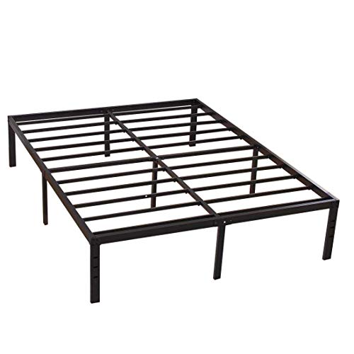 TATAGO 16 Inch Heavy Duty Queen Bed Frame, 3500 lbs Strong Support Metal Platform, Sturdy Steel Mattress Foundation with Storage, No Box Spring Needed, Easy Assembly, Noise-Free and Non-Slip