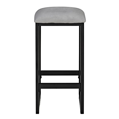 Dorel Living Farley 3-Piece Pub Set with Faux Concrete Top, Gray / Black