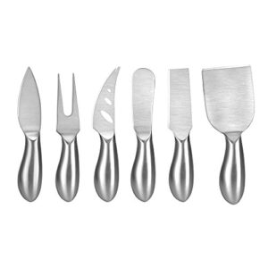 Premium 6-Piece Cheese Knife Set - MH ZONE Complete Stainless Steel Cheese Knives Gift Knives Sets Collection, Suit for the Wedding, Lover, Elders, Children and Friends