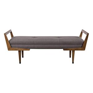 Uttermost Waylon Oatmeal Fabric Tufted Bench