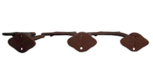 Rustic 4-Point Deer Antler Cast Iron Wall Hook 5.6 Inch (Set of 3)