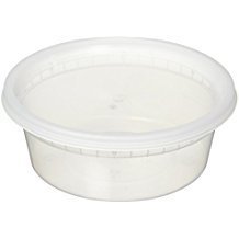 reditainer plastic food storage containers with lids (10, 8 ounce)