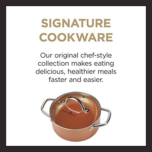 Copper Chef Cookware 9-Pc. Round Pan Set, Aluminum and Steel with Ceramic Non-Stick Coating Cookware Set, Includes Lids, Frying and Roasting Pans Accessories, Pots and Pans Set