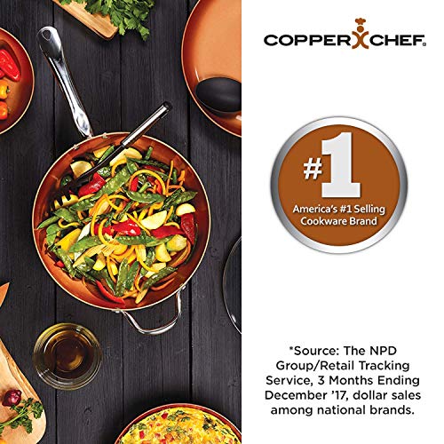 Copper Chef Cookware 9-Pc. Round Pan Set, Aluminum and Steel with Ceramic Non-Stick Coating Cookware Set, Includes Lids, Frying and Roasting Pans Accessories, Pots and Pans Set