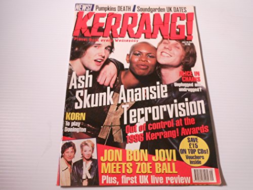 Kerrang! magazine(UK Publication) issue 606 July 20, 1996 (Ash, Skunk Anansie, Terrorvision on cover)[single issue magazine]