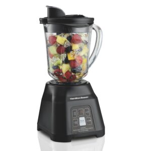 hamilton beach smart blender with 5 functions & 40oz glass jar for shakes and smoothies, black (56207)