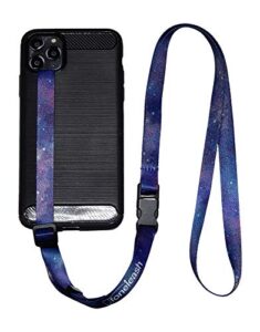 foneleash phone lanyard 3-in-1 neck wrist and hand strap tether (cosmic galaxy)