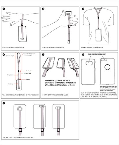 foneleash Phone Lanyard 3-in-1 Neck Wrist and Hand Strap Tether (COSMIC GALAXY)