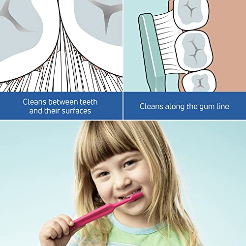 TEPE Kids Toothbrush, Extra Soft Kid and Toddler Toothbrush for Ages 3+, 4 Pack