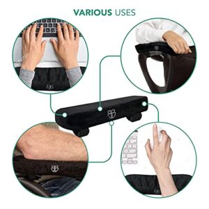 Ergonomic Memory Foam Office Chair Armrest Pads, Comfy Arm Rest Covers for Desk, Gaming, Computer and Wheelchair, offering Elbows and Forearms Pressure Relief (Set of 2)